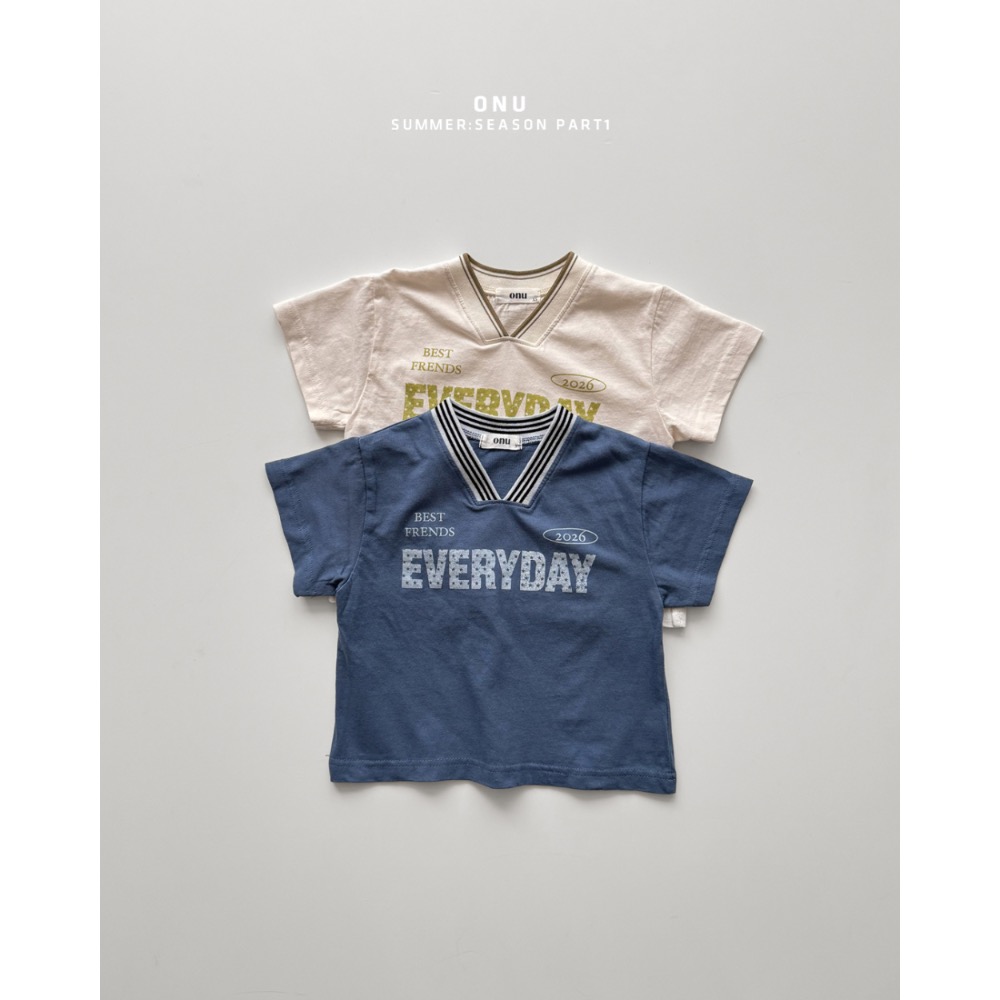 Onu 夏季v領設計上衣-細節圖3