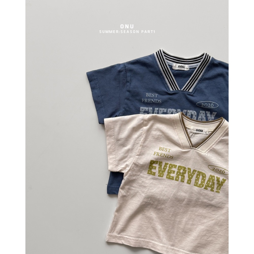 Onu 夏季v領設計上衣-細節圖6