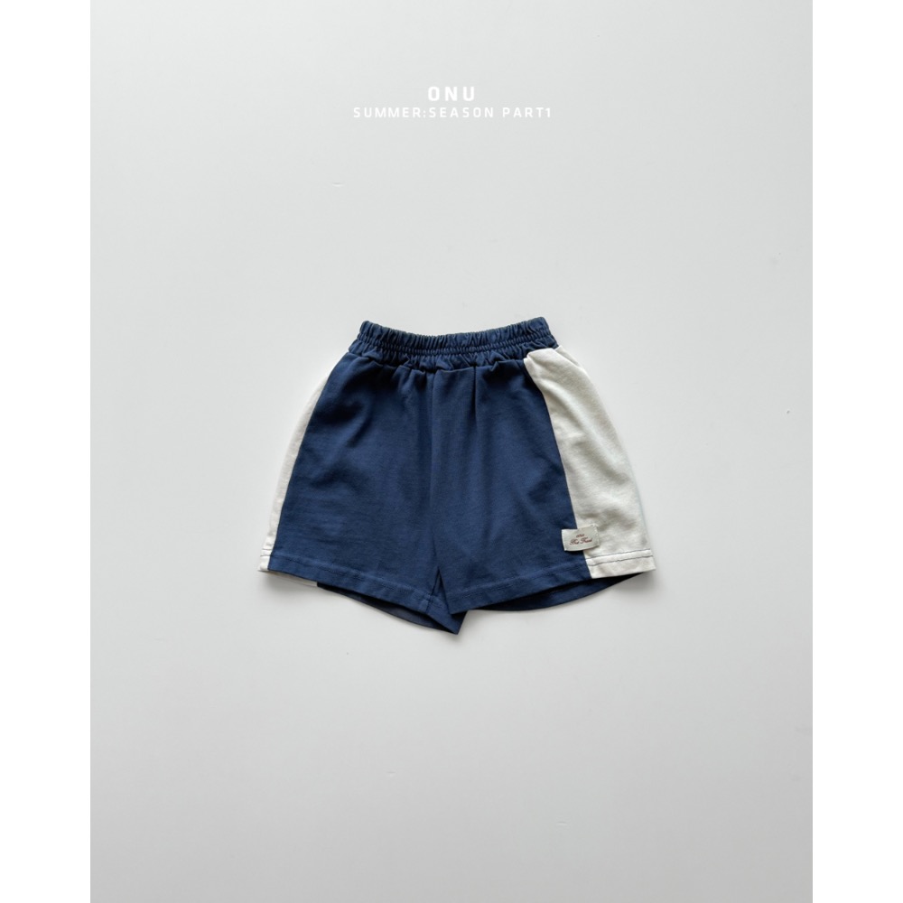 Onu 夏季撞色拼接短褲-細節圖2