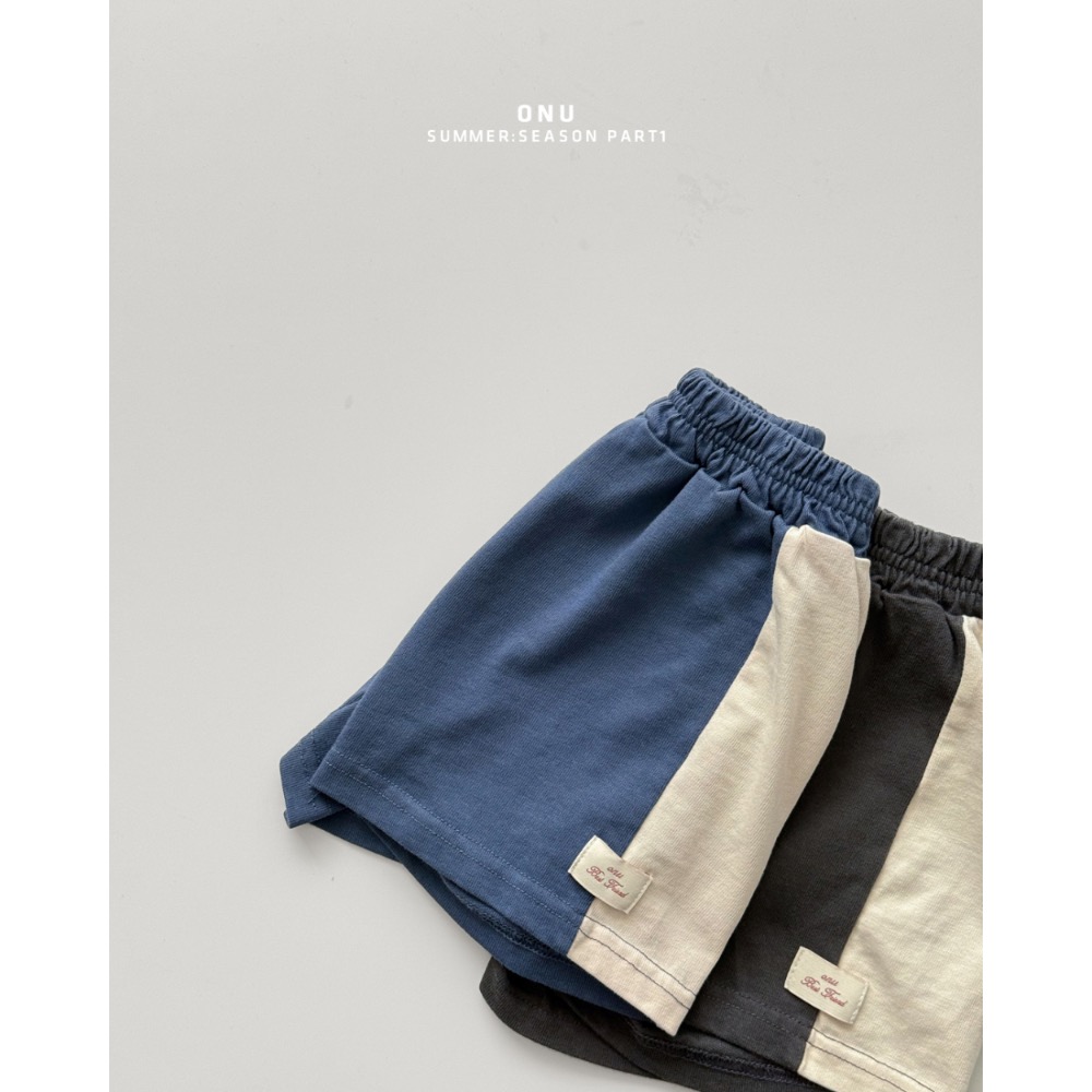 Onu 夏季撞色拼接短褲-細節圖4
