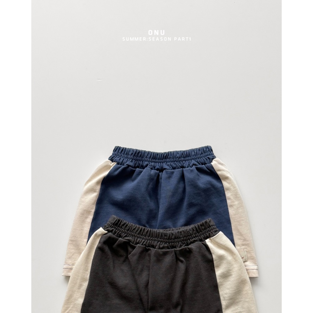 Onu 夏季撞色拼接短褲-細節圖5