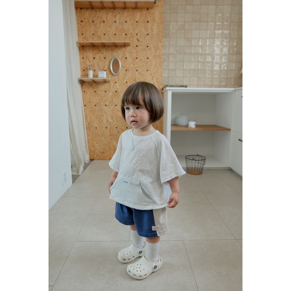 Onu 夏季撞色拼接短褲-細節圖6