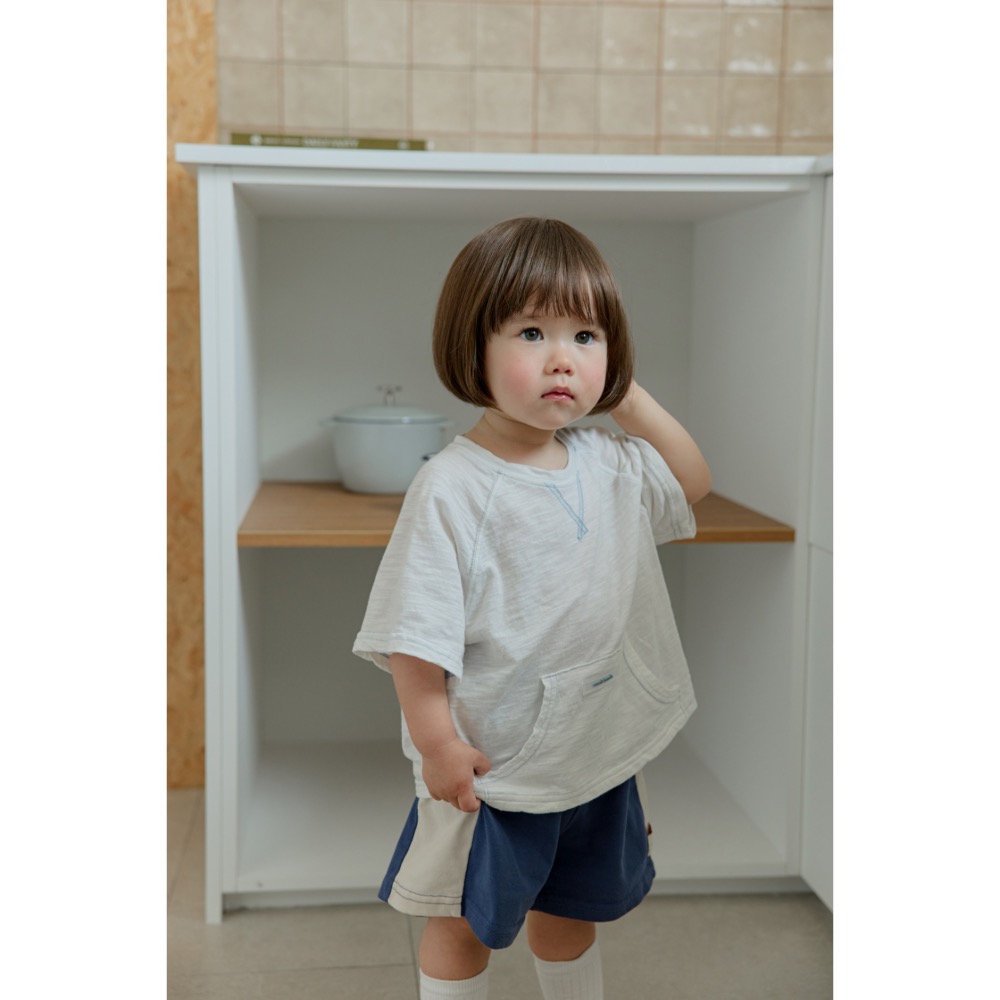 Onu 夏季撞色拼接短褲-細節圖8