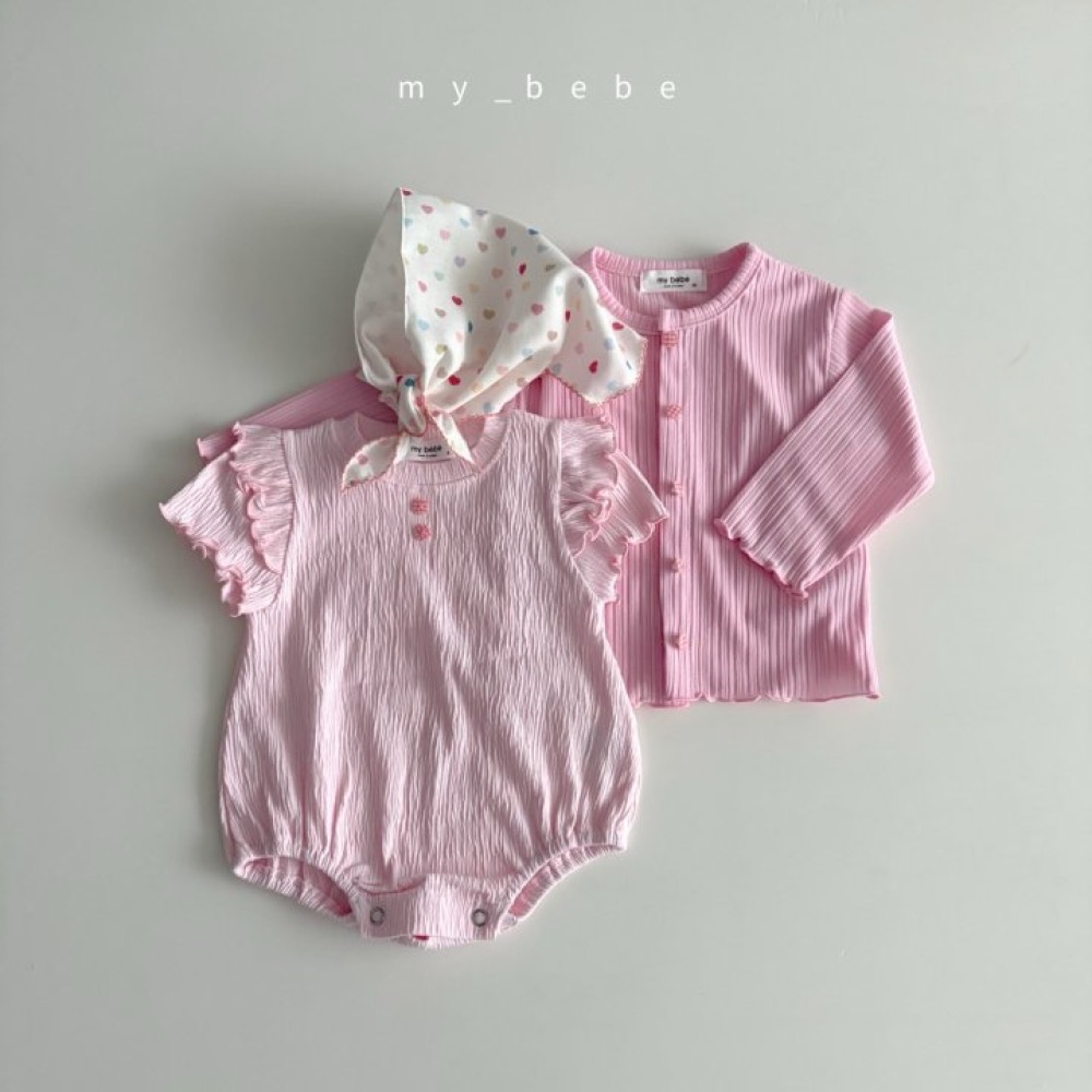 My Bebe 夏季皺皺可愛滾邊包屁衣-細節圖6