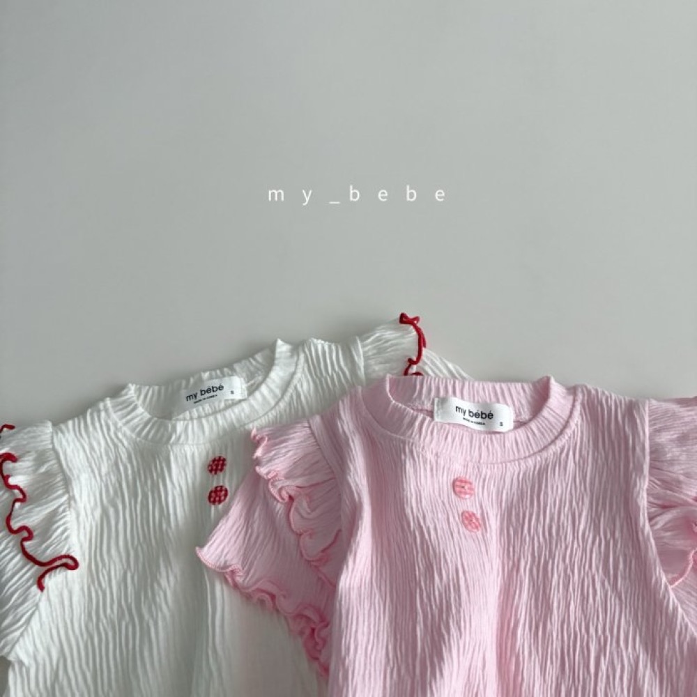 My Bebe 夏季皺皺可愛滾邊包屁衣-細節圖7