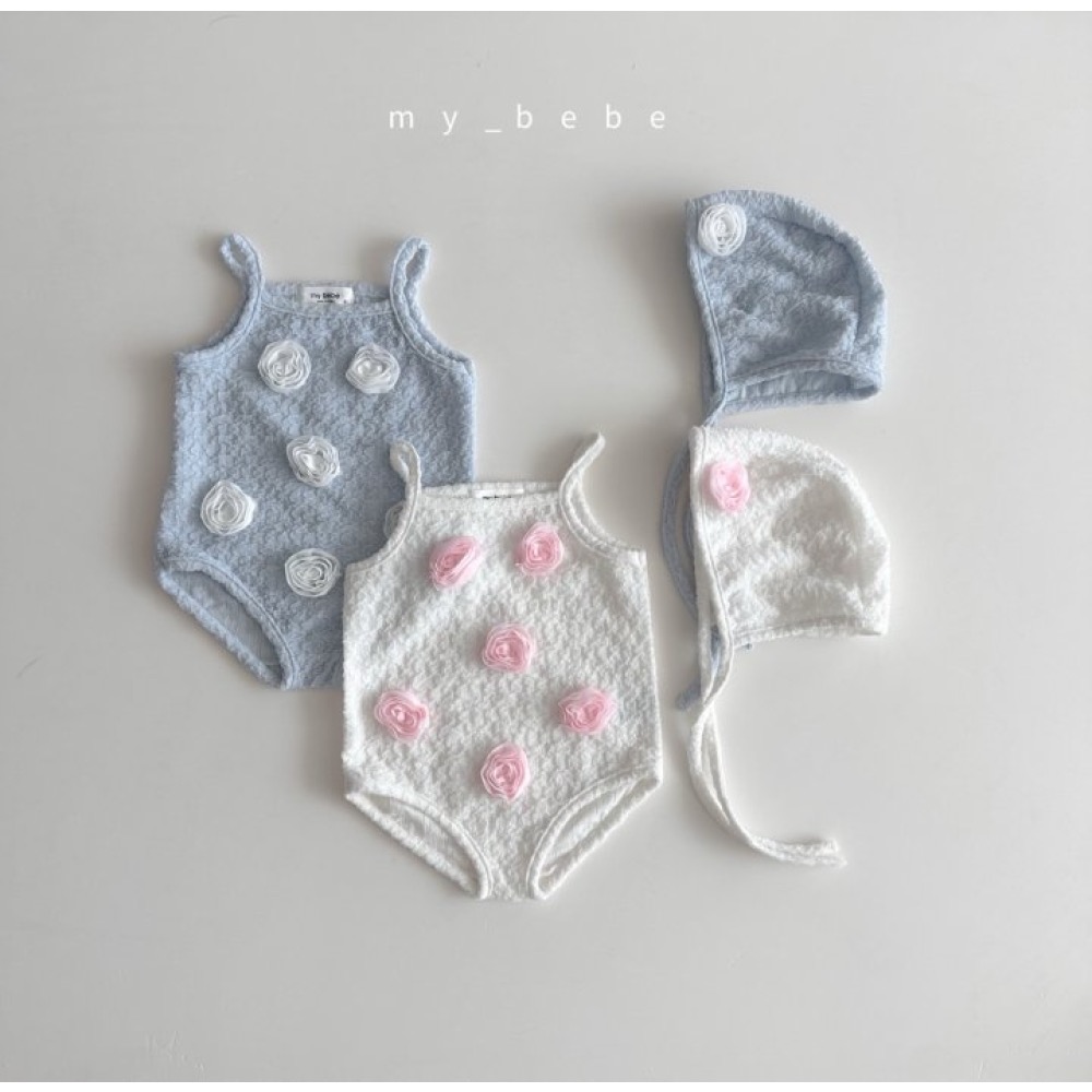 My Bebe 夏季立體花朵泳裝-細節圖2