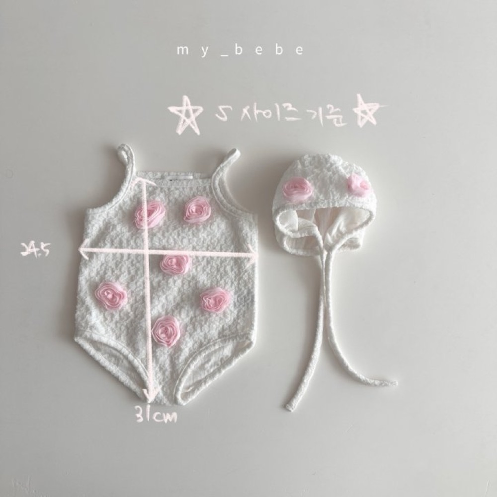 My Bebe 夏季立體花朵泳裝-細節圖8