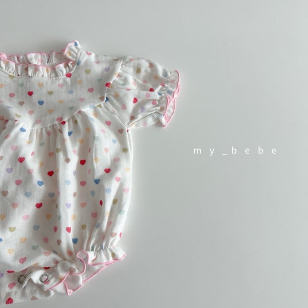 My Bebe 夏季小立領後鈕釦包屁衣-細節圖6