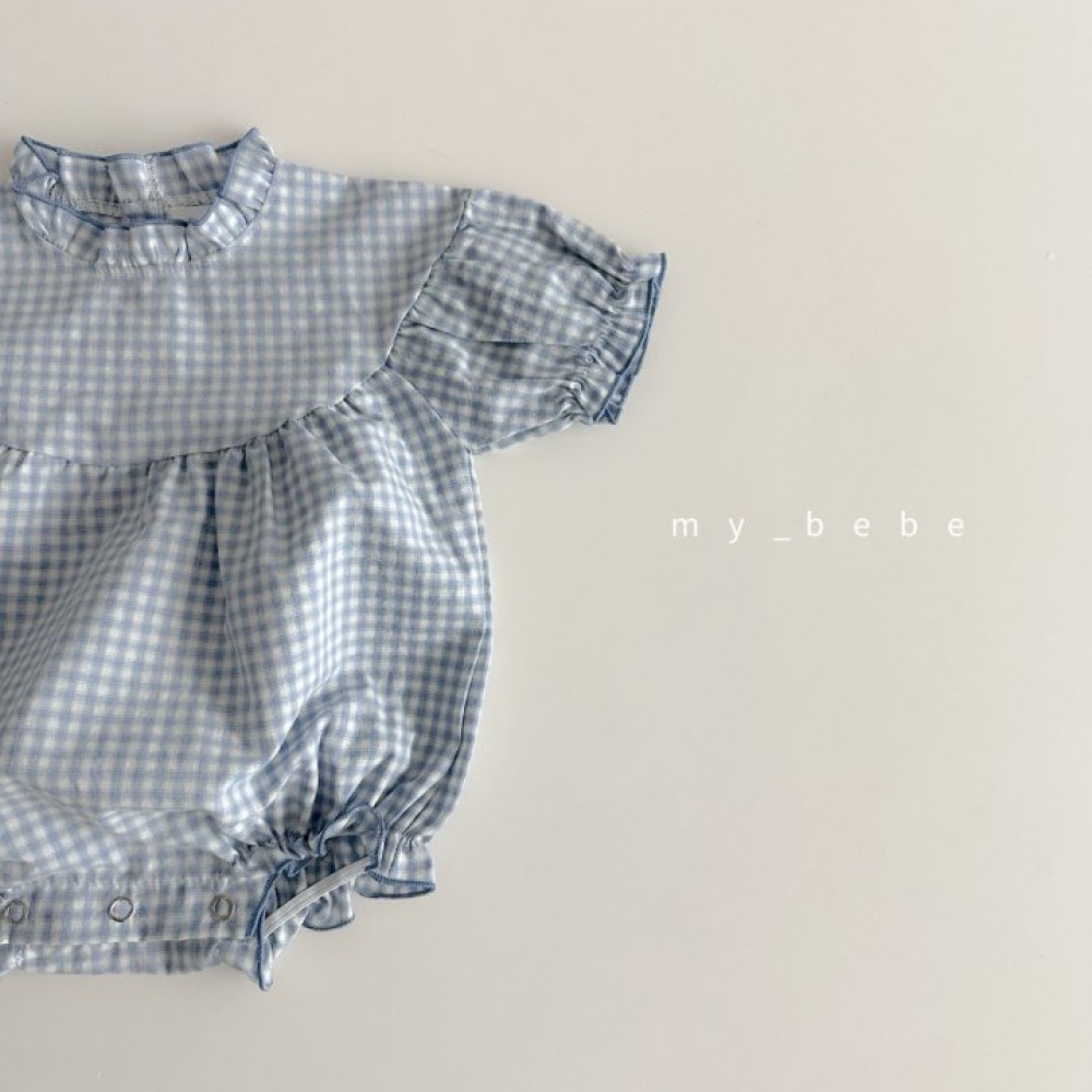 My Bebe 夏季小立領後鈕釦包屁衣-細節圖7