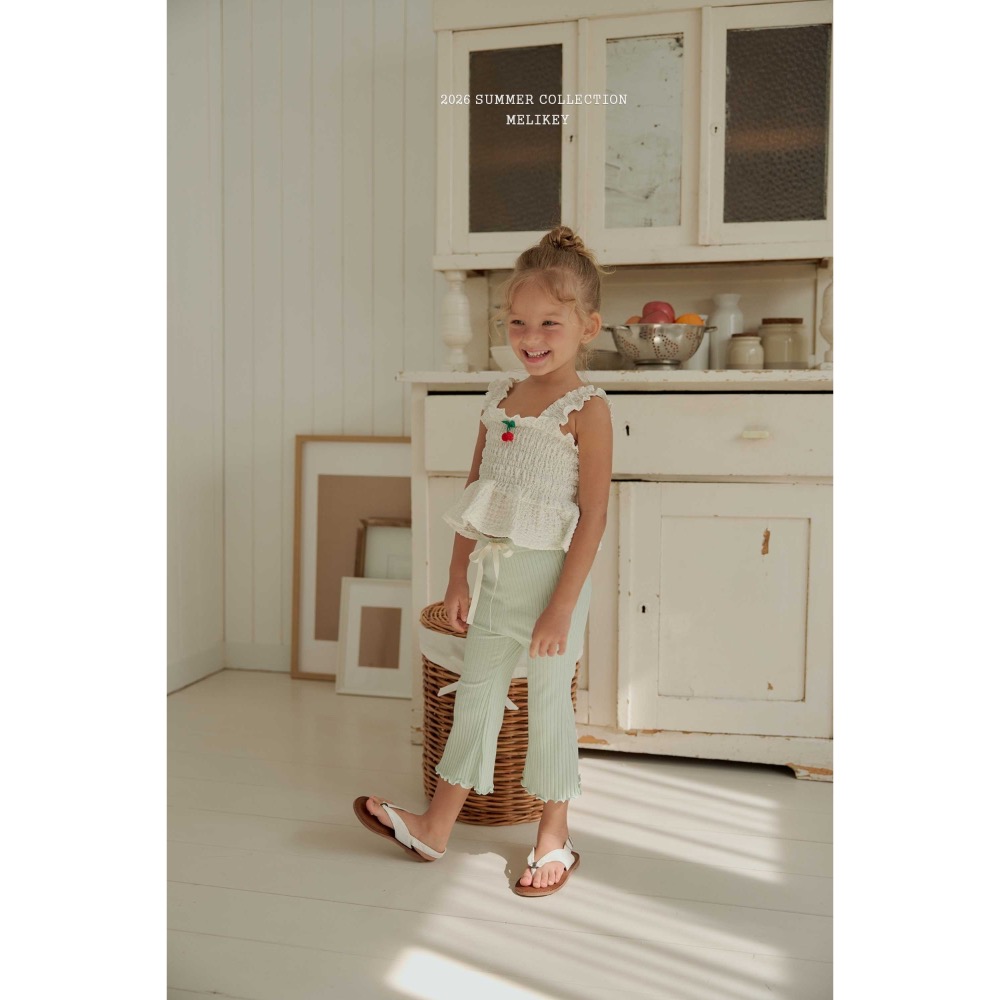 MELIKEY 夏季坑條紋七分褲-細節圖6