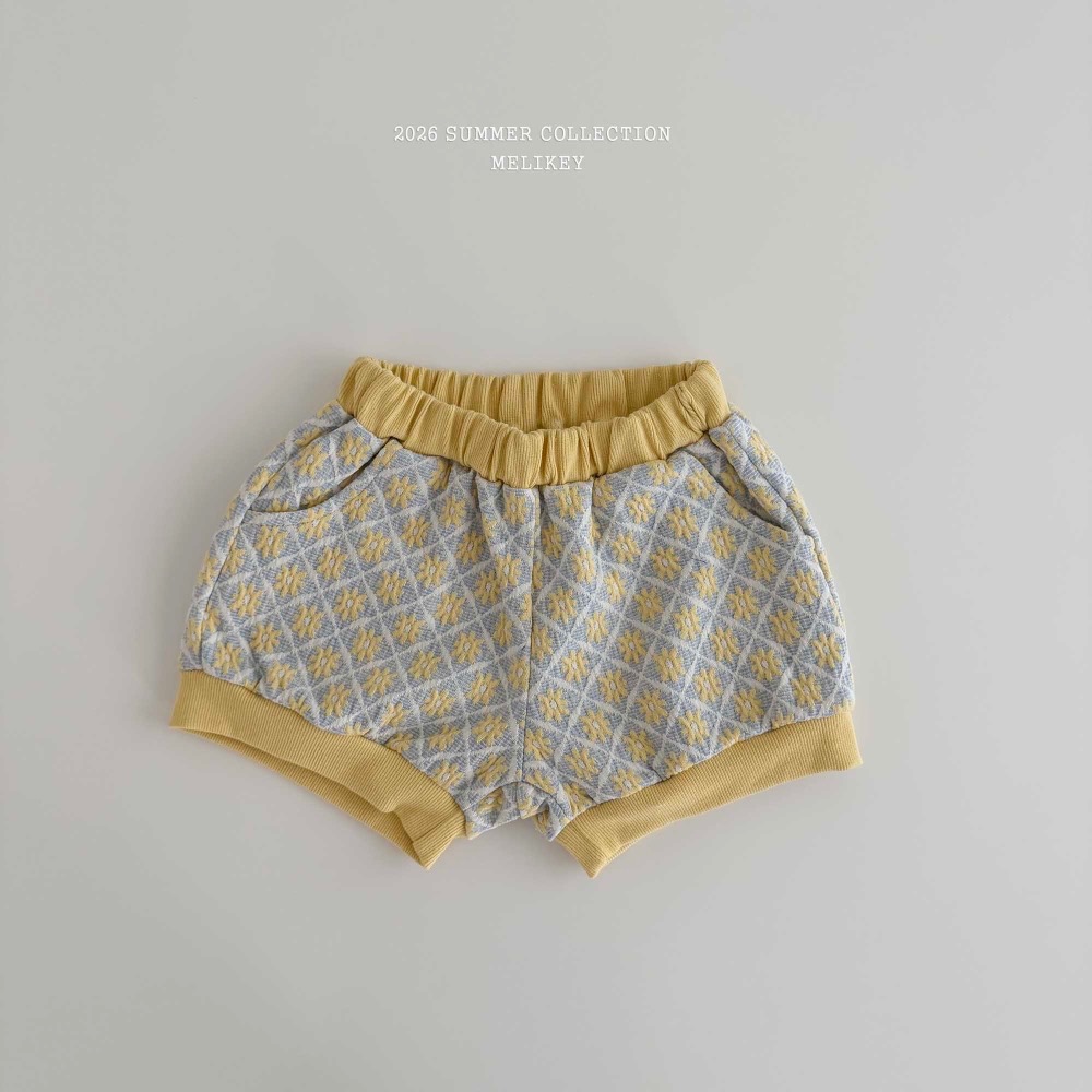 MELIKEY 夏季格紋雛菊短褲-細節圖2