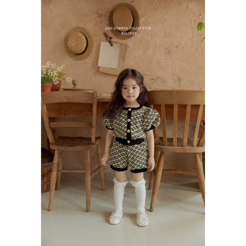 MELIKEY 夏季格紋雛菊短褲-細節圖6
