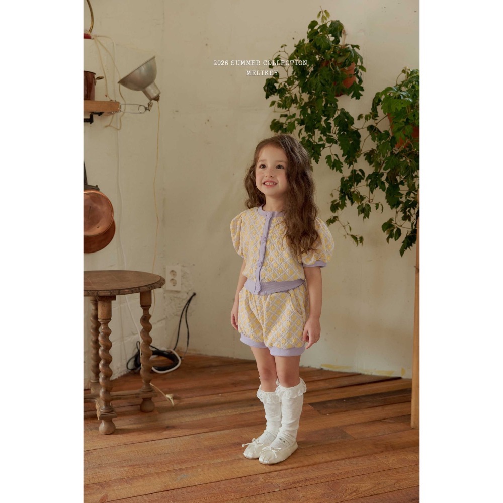 MELIKEY 夏季格紋雛菊短褲-細節圖7
