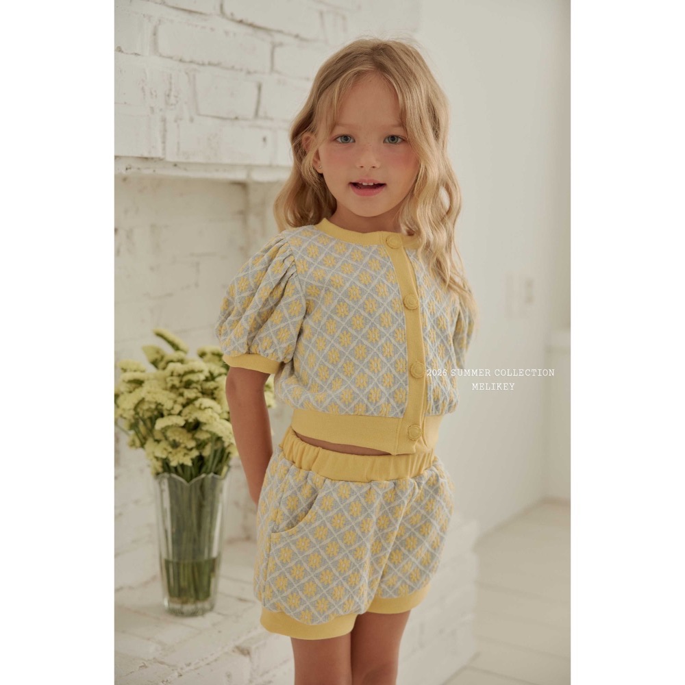 MELIKEY 夏季格紋雛菊短褲-細節圖8