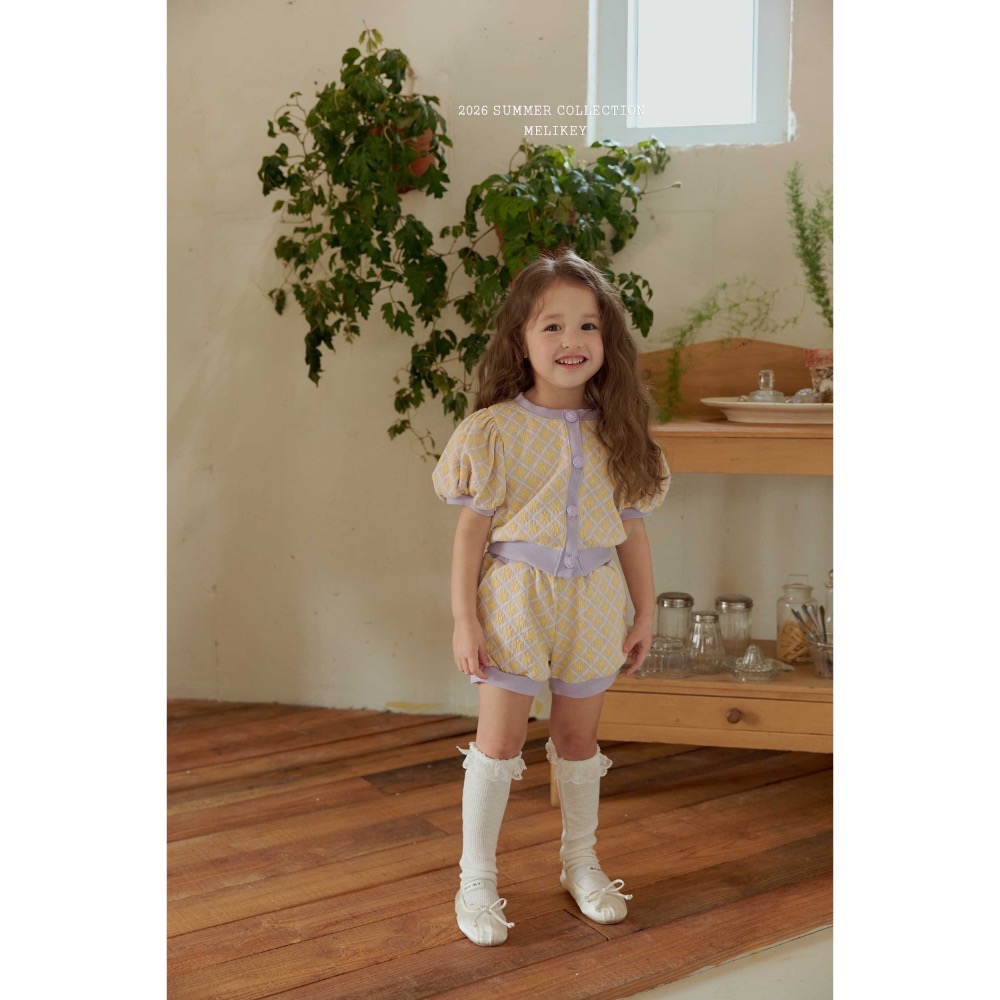 MELIKEY 夏季格紋雛菊上衣-細節圖2