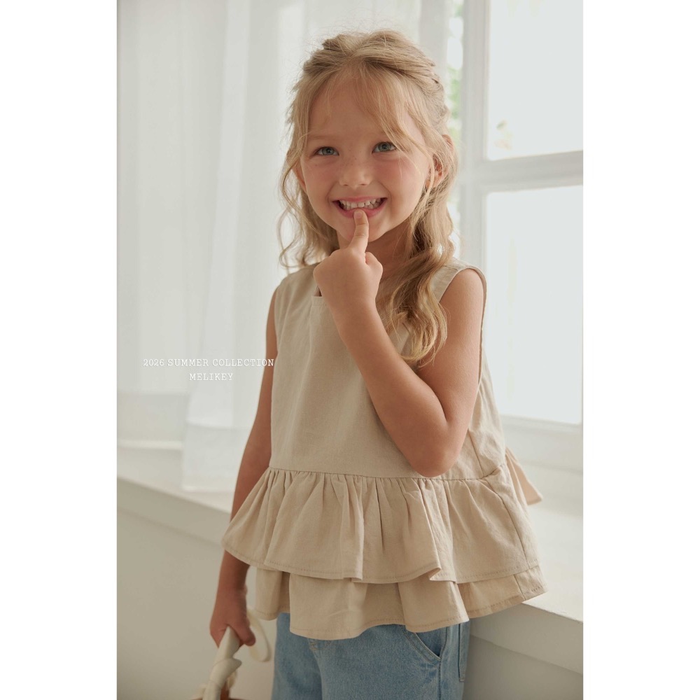 MELIKEY 夏季後緞帶蝴蝶結背心-細節圖4