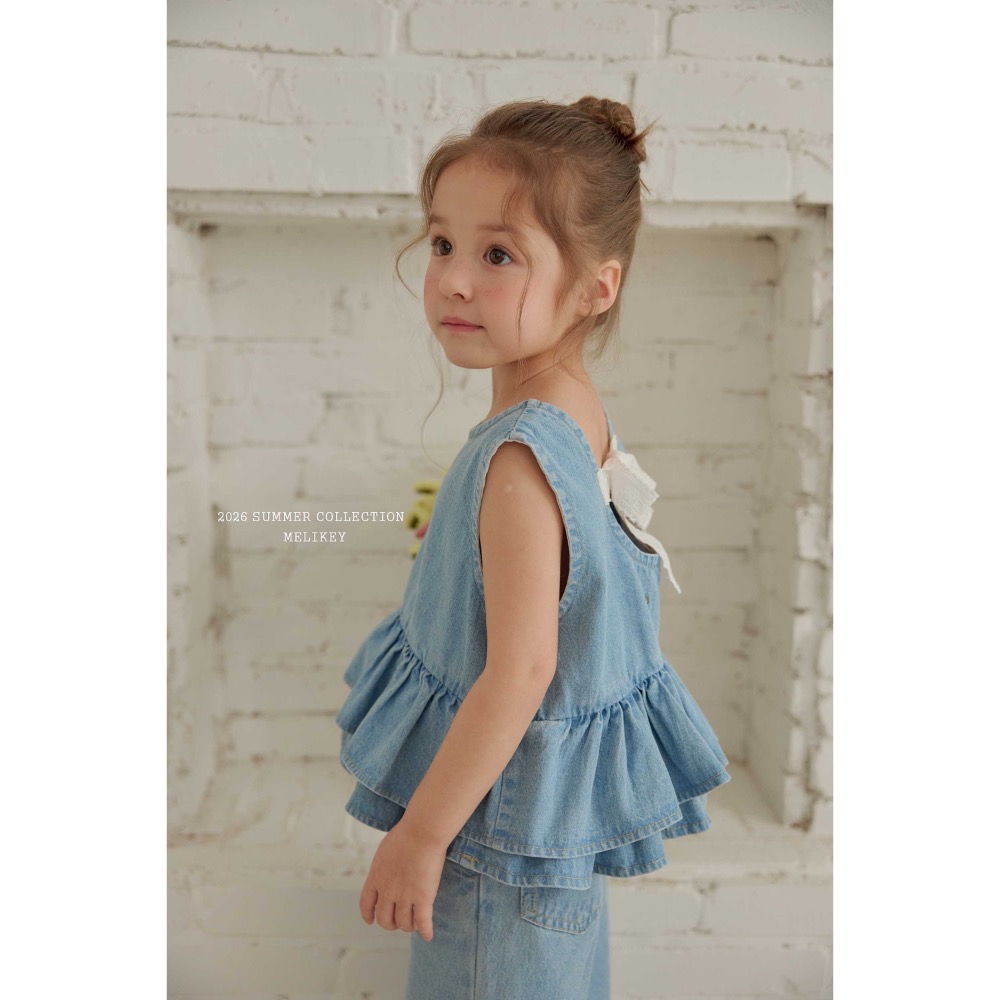 MELIKEY 夏季後緞帶蝴蝶結背心-細節圖6