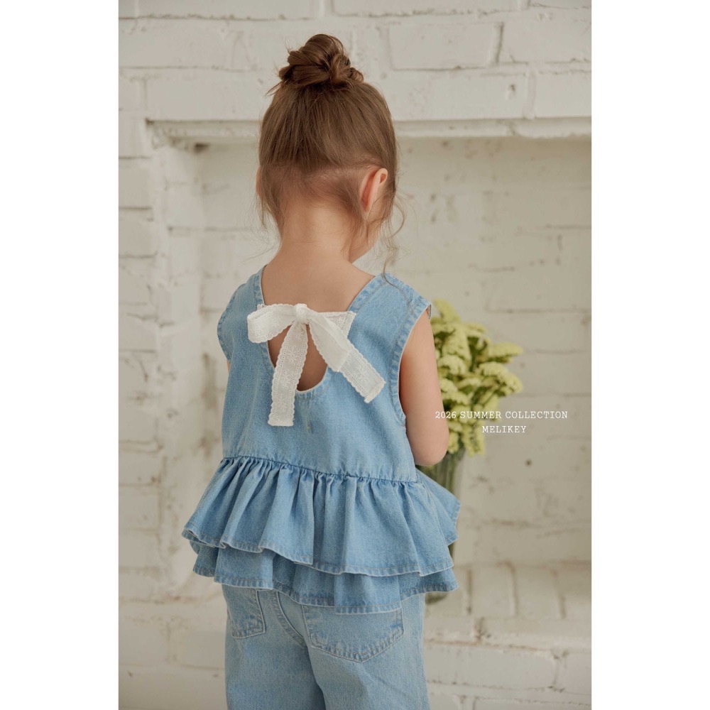 MELIKEY 夏季後緞帶蝴蝶結背心-細節圖7