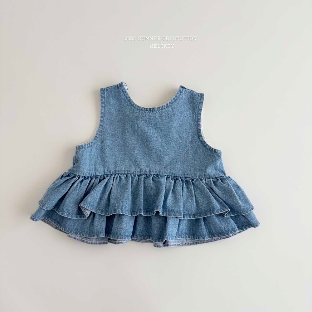 MELIKEY 夏季後緞帶蝴蝶結背心-細節圖9