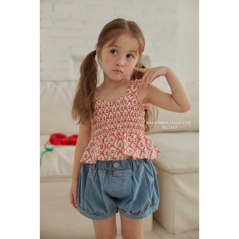 MELIKEY 夏季可愛抓皺燈籠短褲-細節圖6