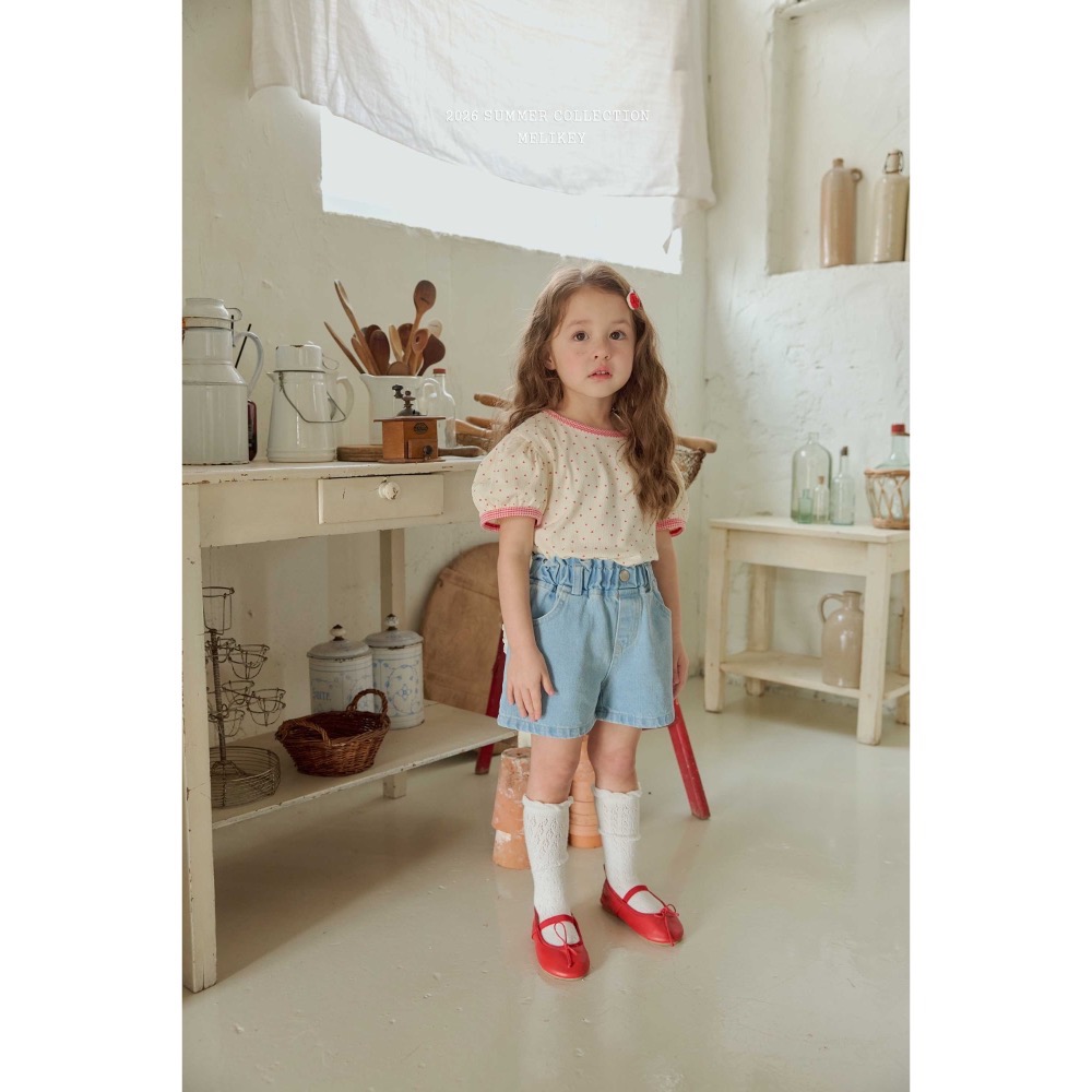 MELIKEY 夏季愛心針織棉上衣-細節圖3