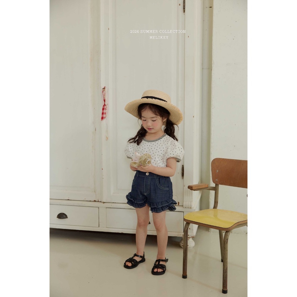 MELIKEY 夏季愛心針織棉上衣-細節圖6