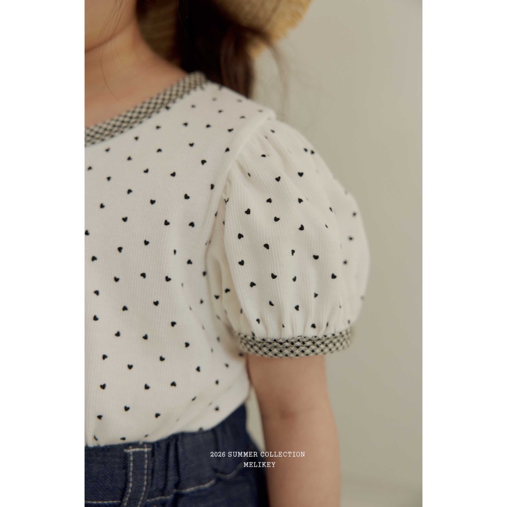MELIKEY 夏季愛心針織棉上衣-細節圖8