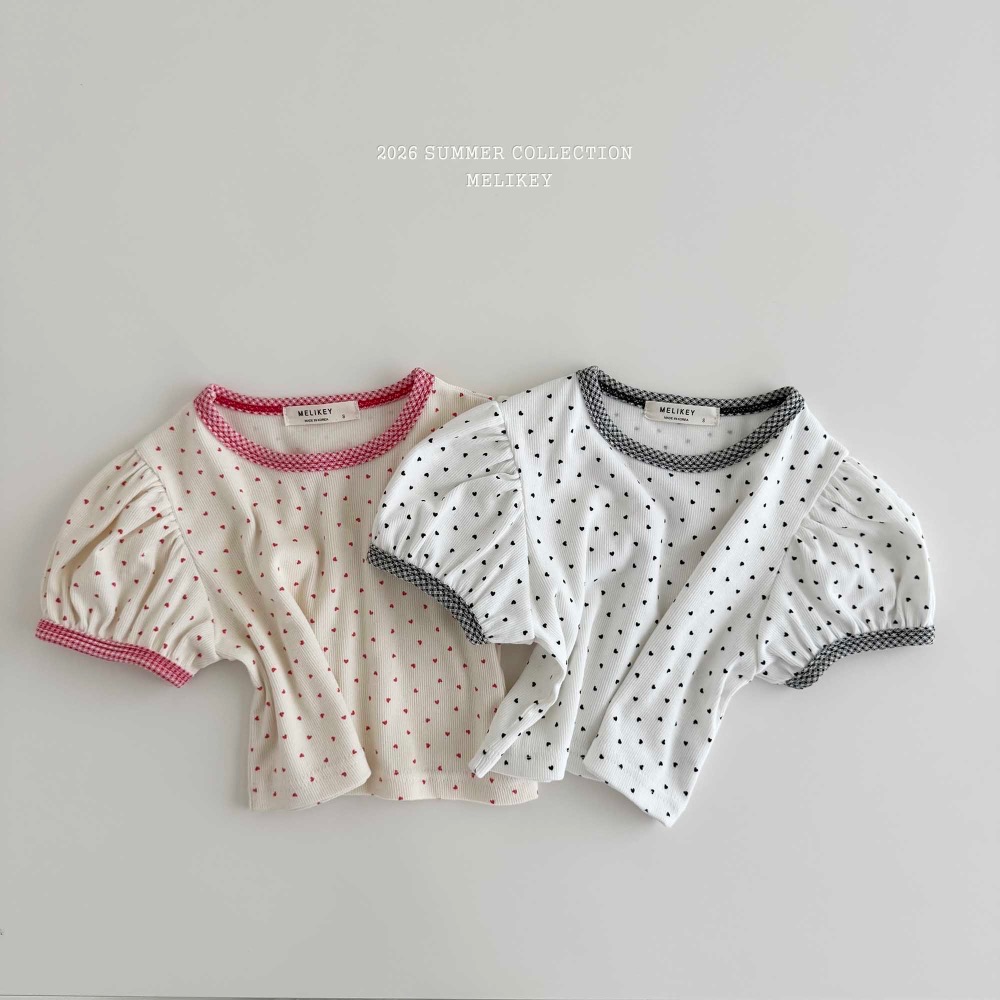 MELIKEY 夏季愛心針織棉上衣-細節圖9