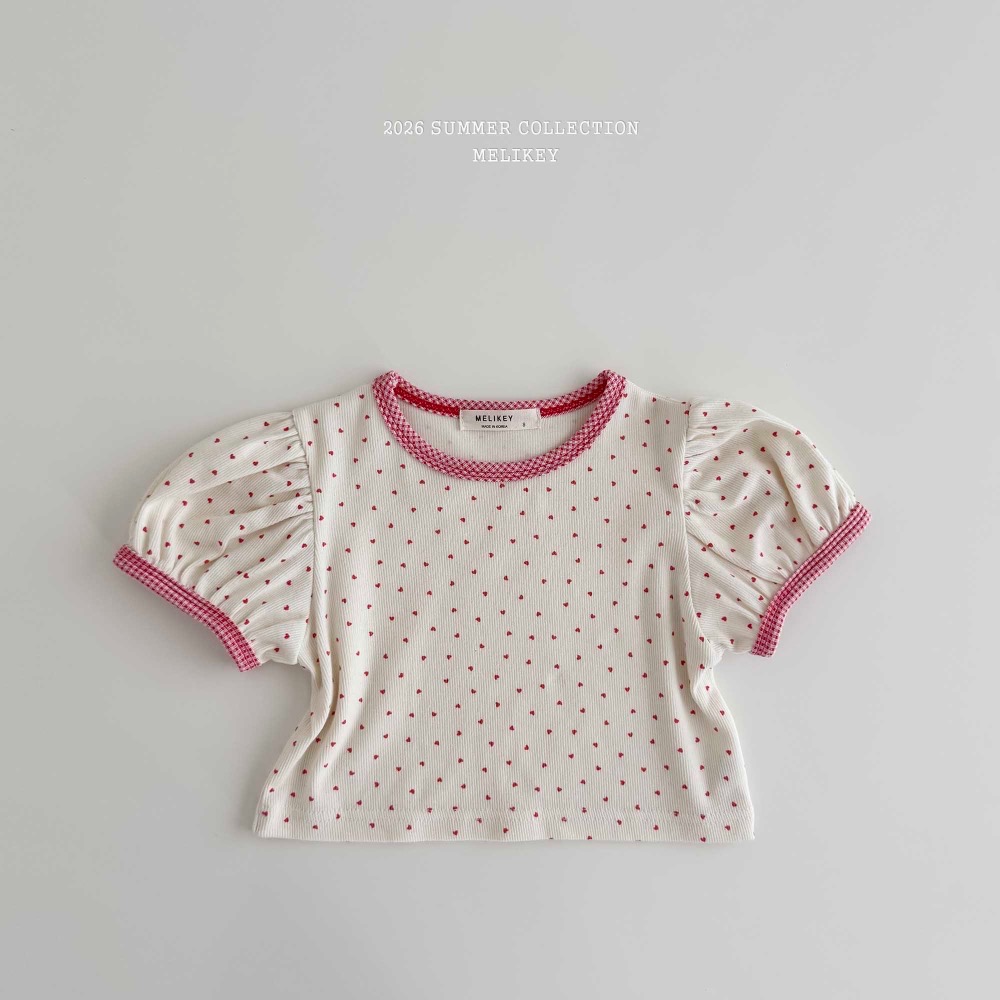 MELIKEY 夏季愛心針織棉上衣-細節圖11