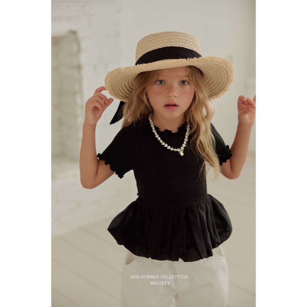 MELIKEY 夏季木耳邊花苞後綁帶上衣-細節圖8