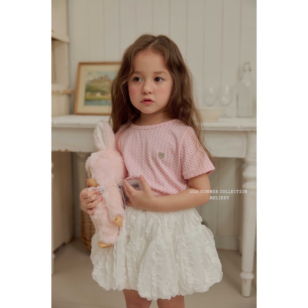 MELIKEY 夏季立體格紋後鏤空上衣-細節圖2