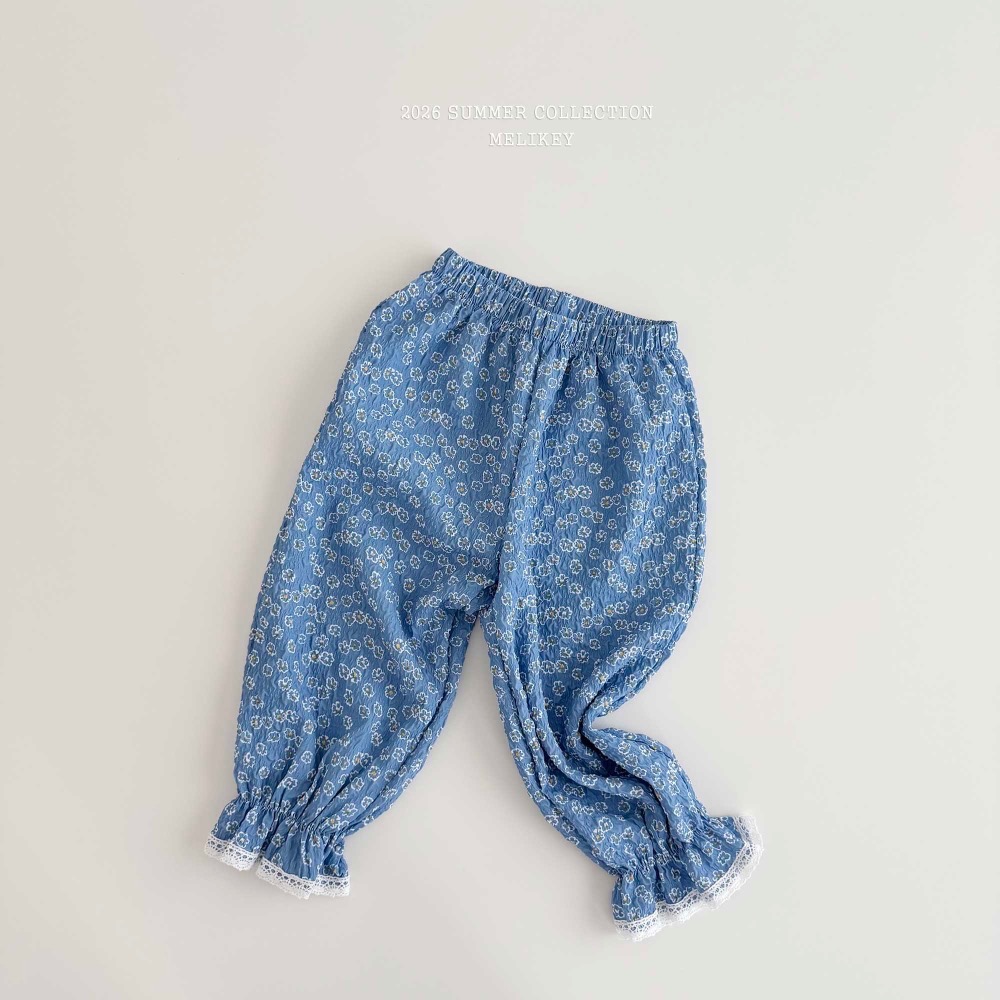 MELIKEY 夏季碎花薄款長褲-細節圖3