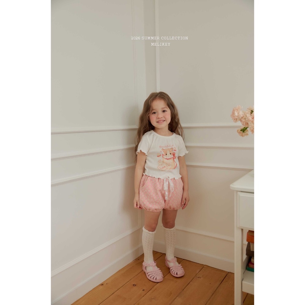 MELIKEY 夏季蕾絲綁帶小雛菊短褲-細節圖7