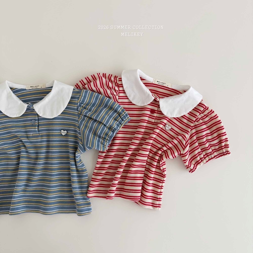 MELIKEY夏季橫條polo衫-細節圖7