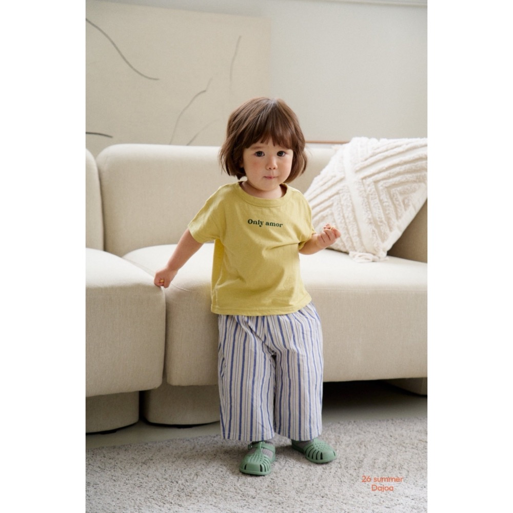 DAJOA 夏季背字母條紋褲套裝-細節圖2