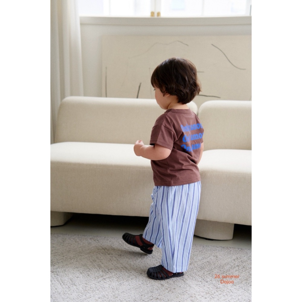 DAJOA 夏季背字母條紋褲套裝-細節圖3