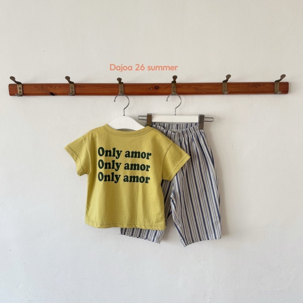 DAJOA 夏季背字母條紋褲套裝-細節圖4