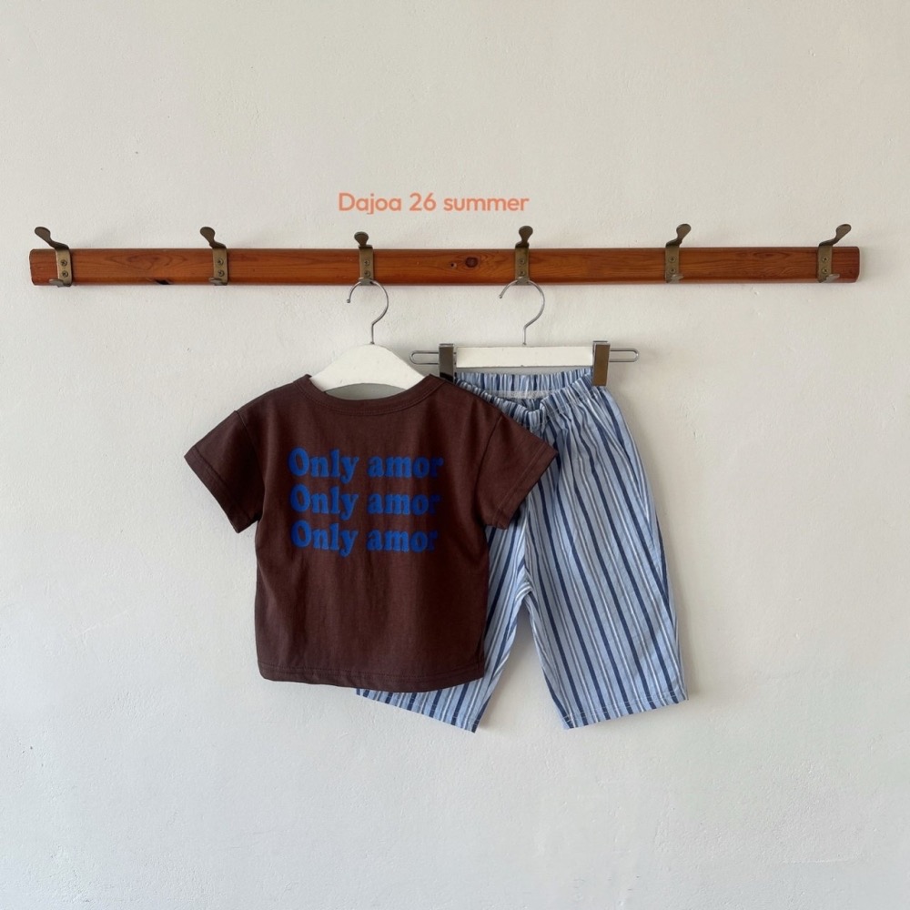 DAJOA 夏季背字母條紋褲套裝-細節圖6