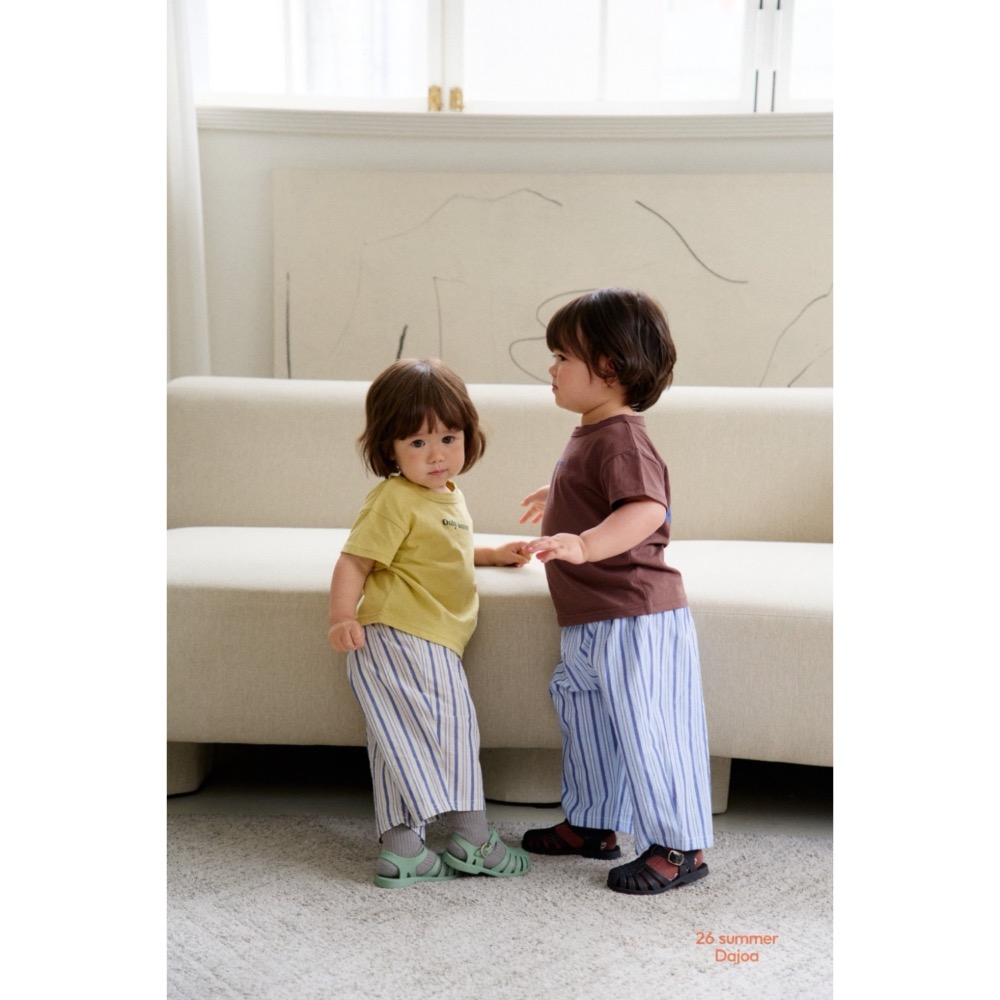 DAJOA 夏季背字母條紋褲套裝-細節圖7