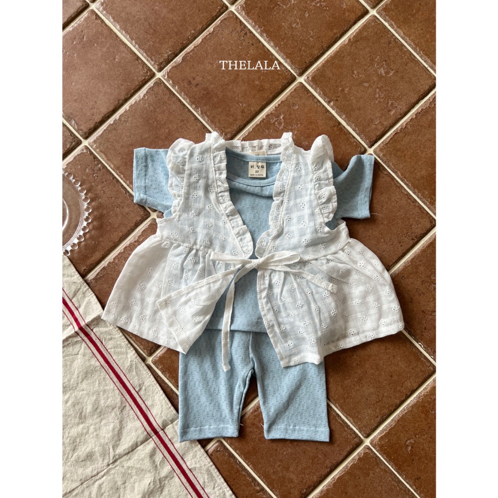 Thelala 夏季棉麻綁帶罩衫-細節圖4