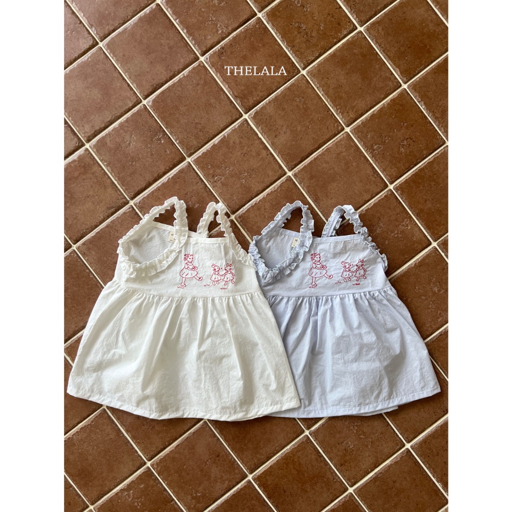 Thelala 夏季刺繡圖案吊帶裙/包屁衣-細節圖3