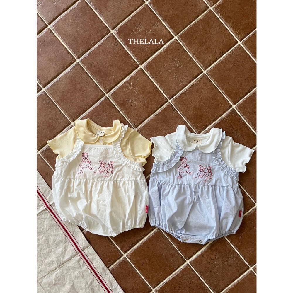 Thelala 夏季刺繡圖案吊帶裙/包屁衣-細節圖4