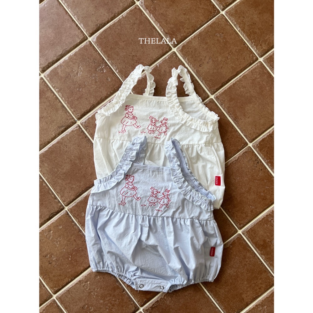 Thelala 夏季刺繡圖案吊帶裙/包屁衣-細節圖7