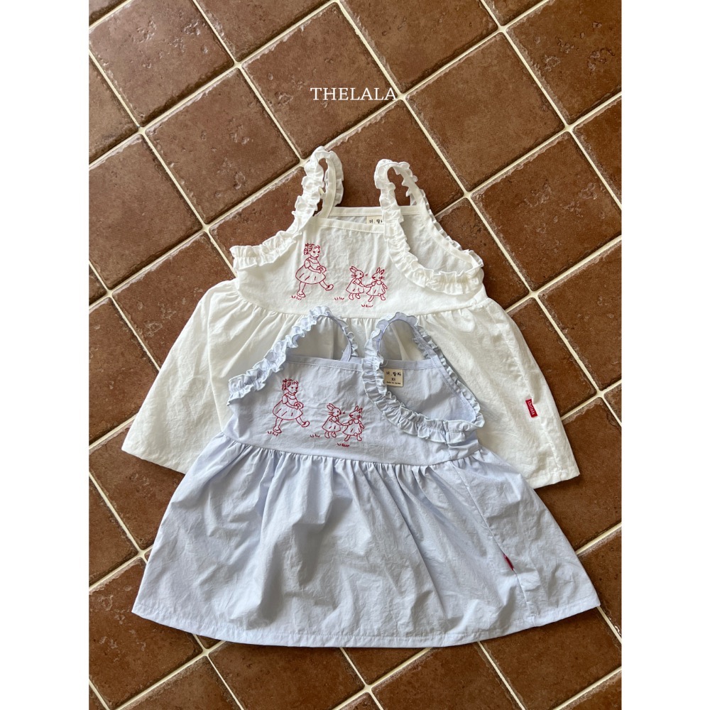 Thelala 夏季刺繡圖案吊帶裙/包屁衣-細節圖8