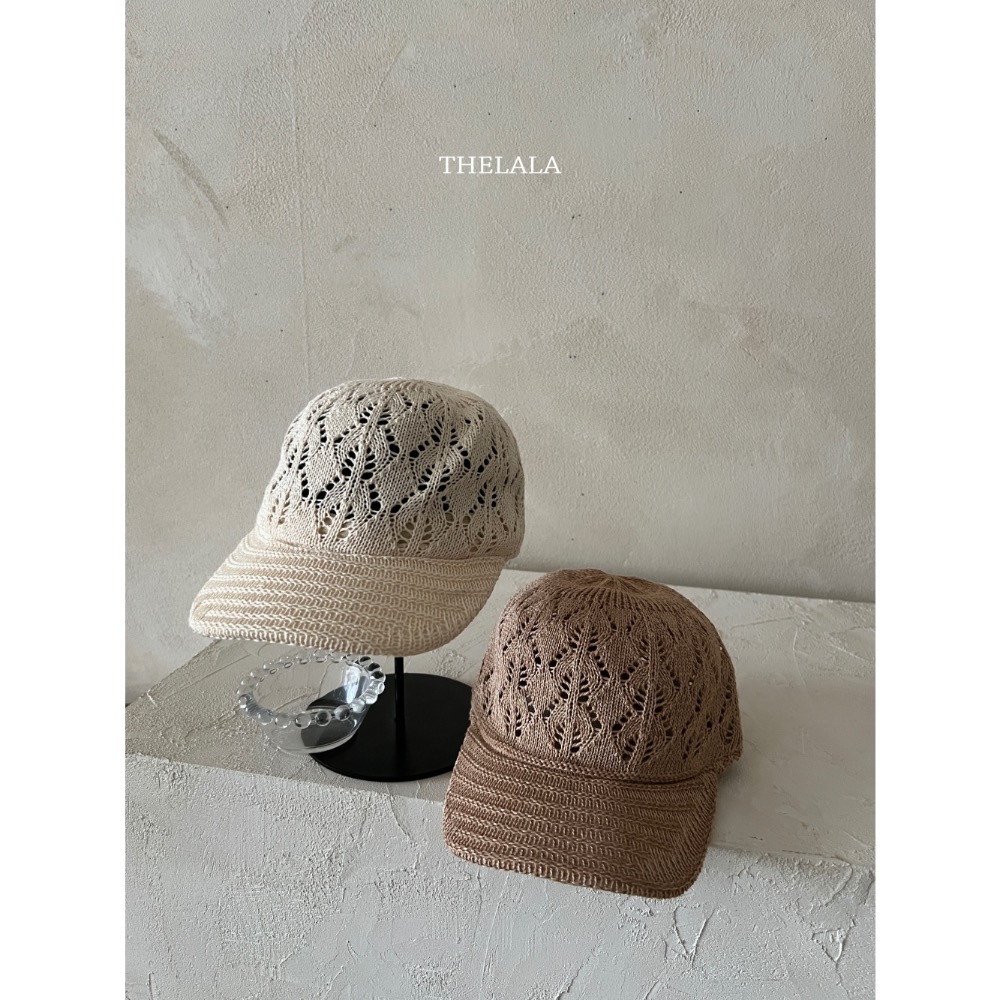 Thelala 夏季針織鏤空壓舌帽-細節圖2