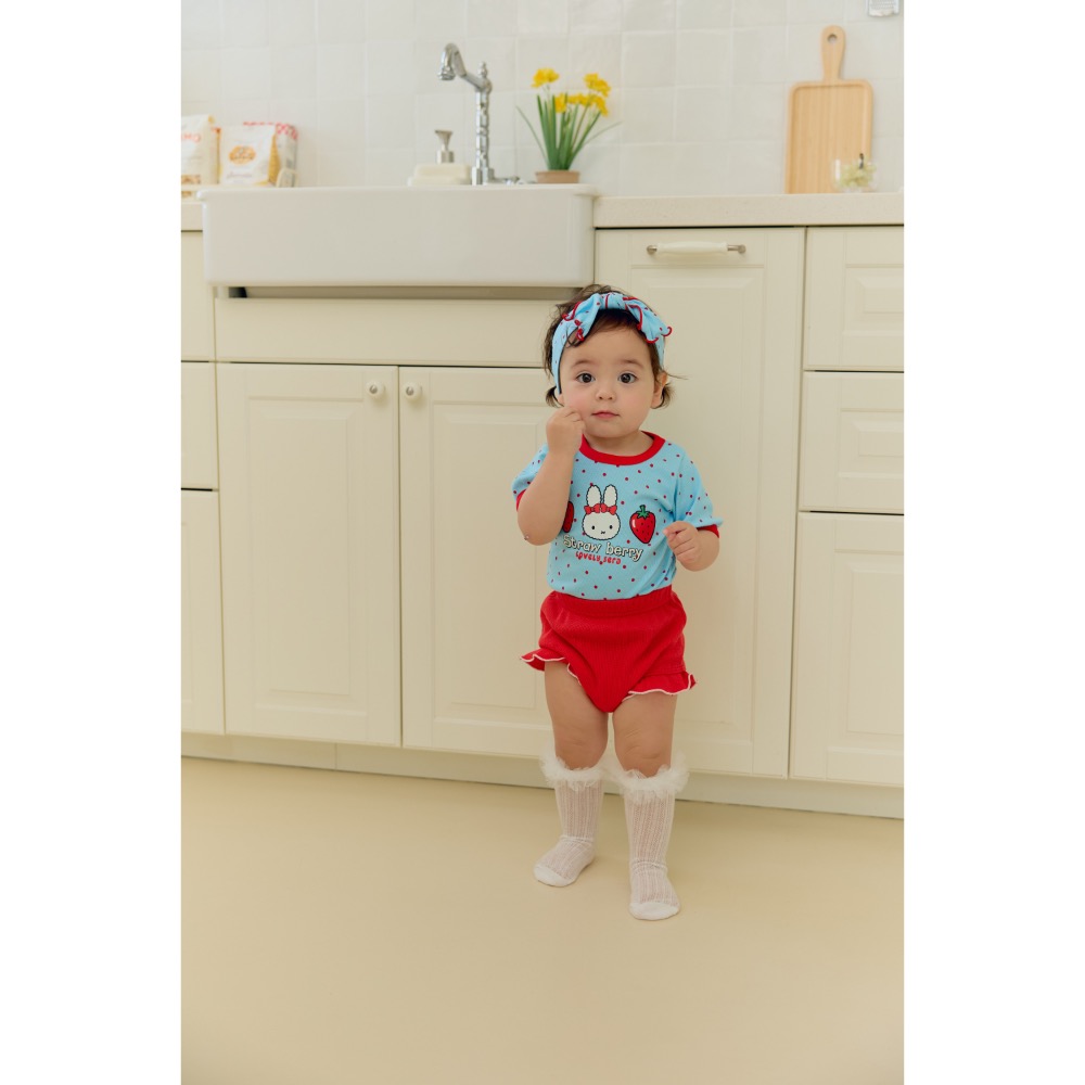 Sera 夏季點點小兔短褲套裝-細節圖2