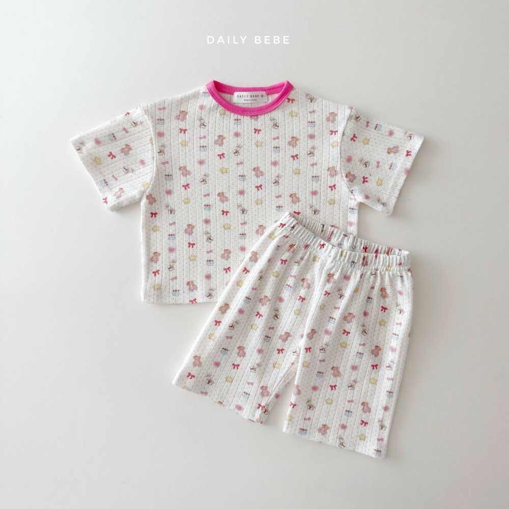 Daily Bebe 夏季呼吸棉居家套裝-細節圖3
