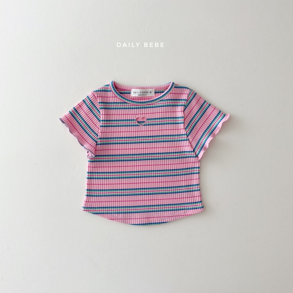Daily Bebe 夏季鏤空愛心木耳邊上衣-細節圖2