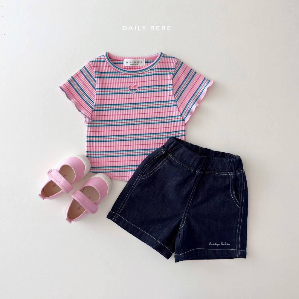 Daily Bebe 夏季鏤空愛心木耳邊上衣-細節圖4