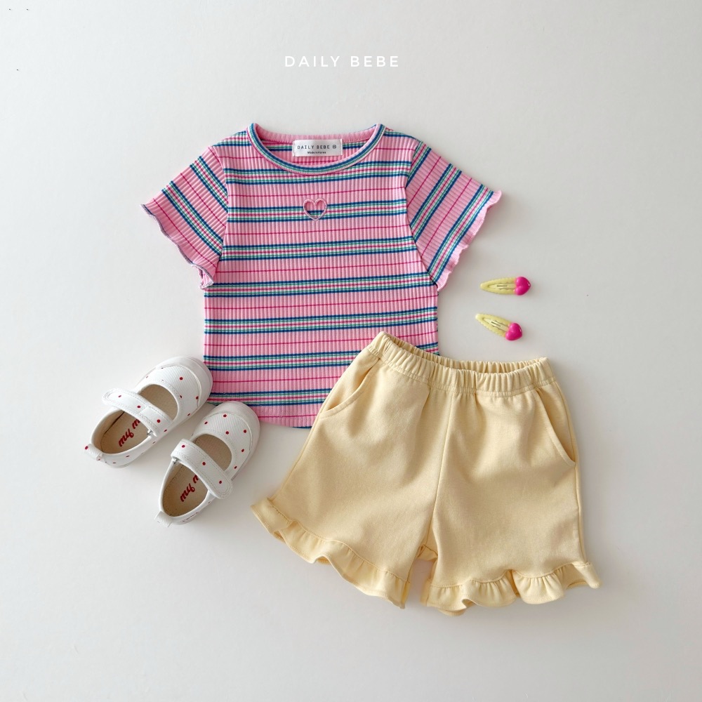 Daily Bebe 夏季鏤空愛心木耳邊上衣-細節圖5